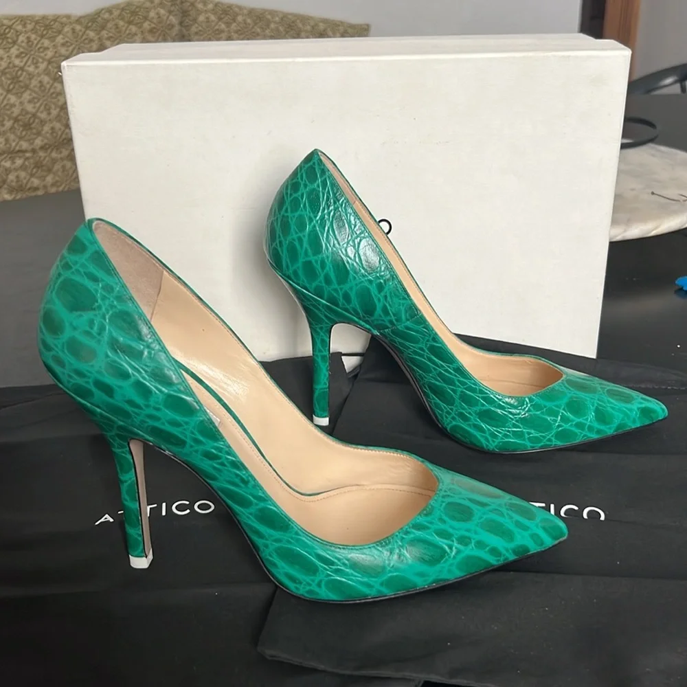 ATTICO green croc pumps - Picture 2 of 7